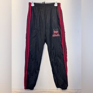 Nebraska‎ Huskers vintage men’s track pants size Medium black red lined Adidas